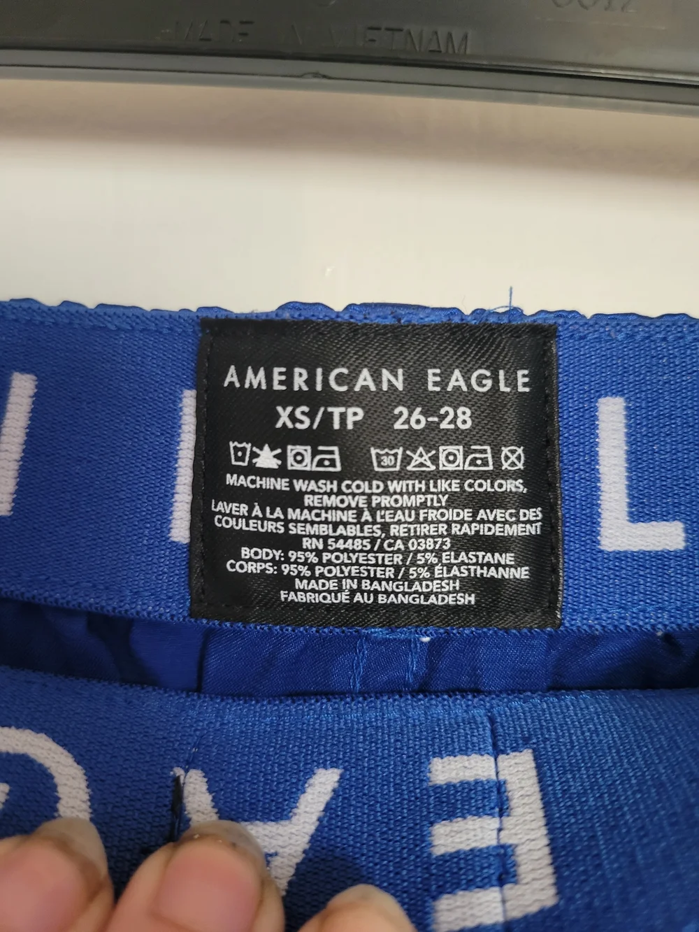 American Eagle Outfitters Men's Blue Satin Pocket Boxer shorts